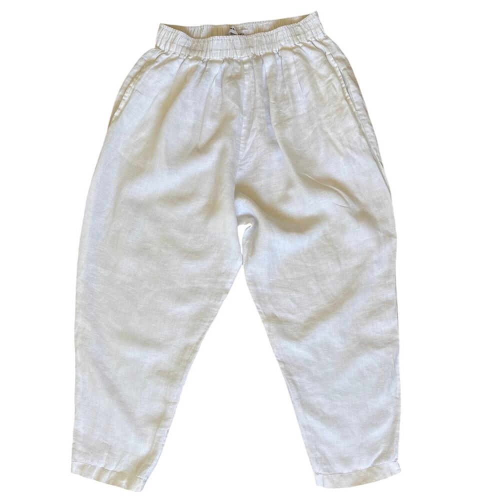 Assembly Label Linen Casual Pants in White Size AU 8 / US Small